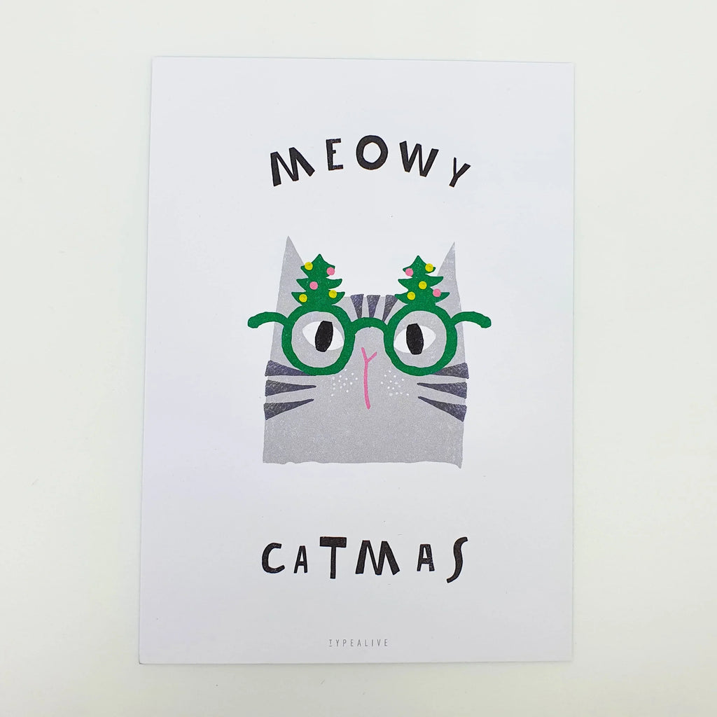 Postkarte "Meowy Catmas" Sir Mittens