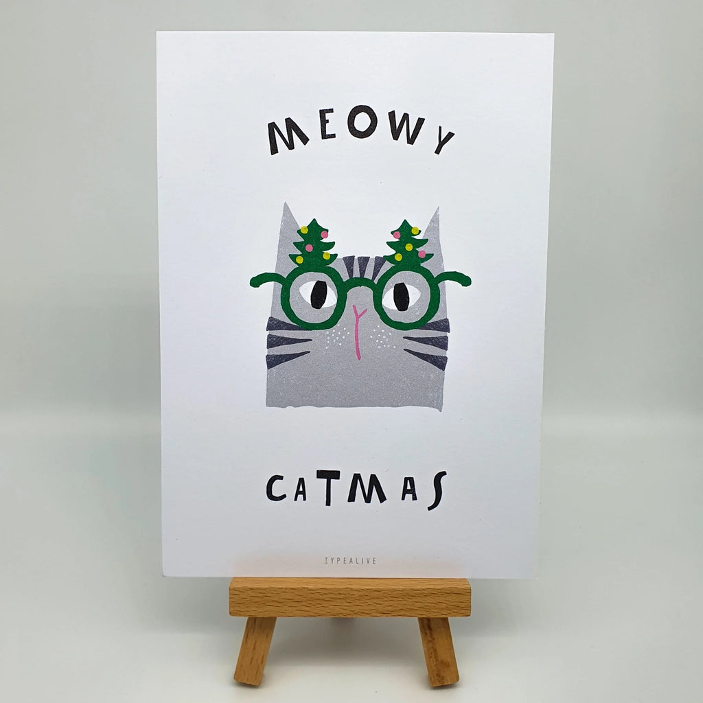 Postkarte "Meowy Catmas" Sir Mittens