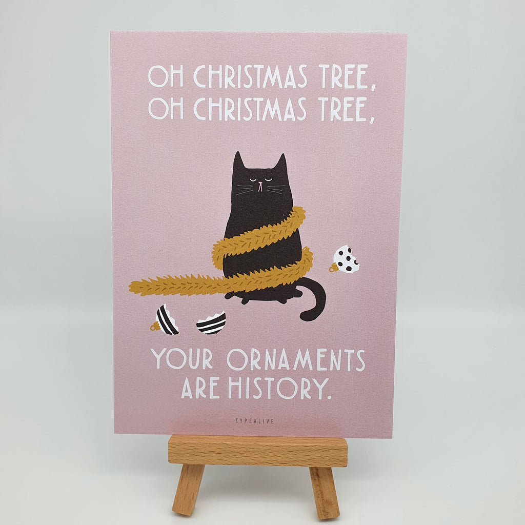 Postkarte "Oh Christmas Tree" Sir Mittens