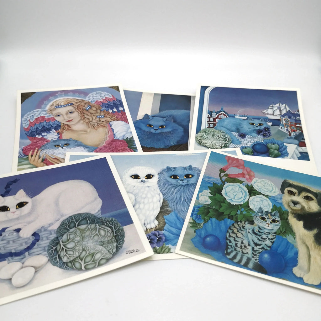 Postkarten mit Katzenmotiven von Kathia Berger, 12 Varianten Sir Mittens