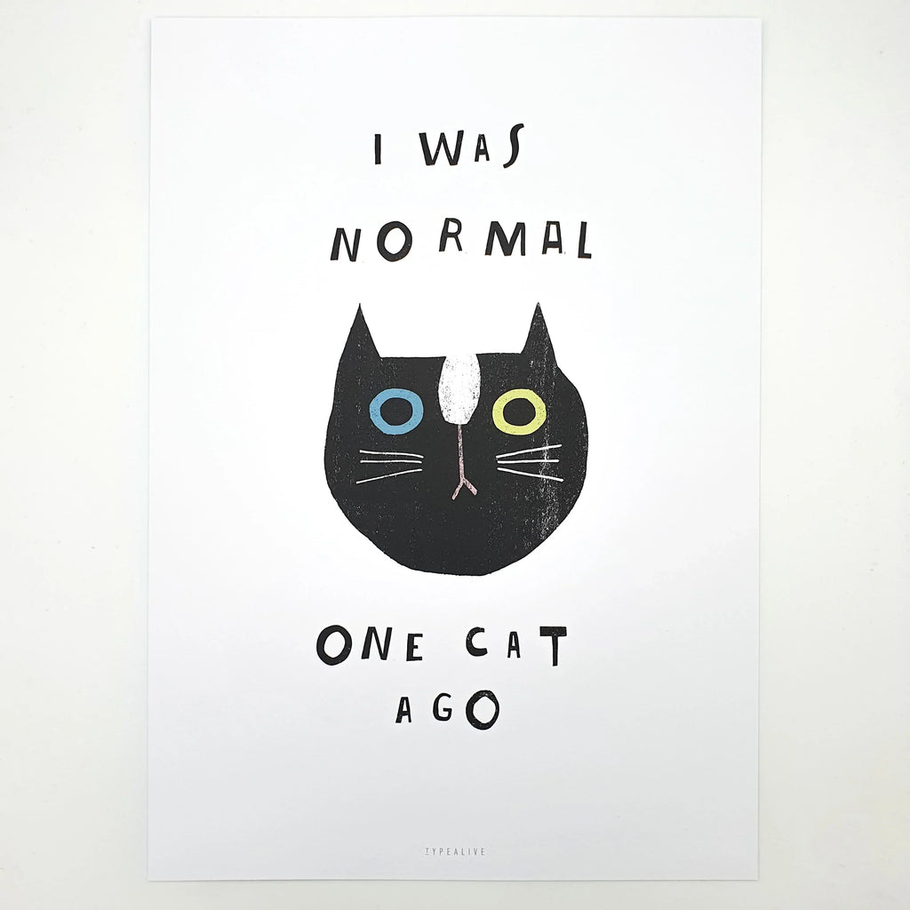Print "I Was Normal One Cat Ago", zwei Größen Sir Mittens