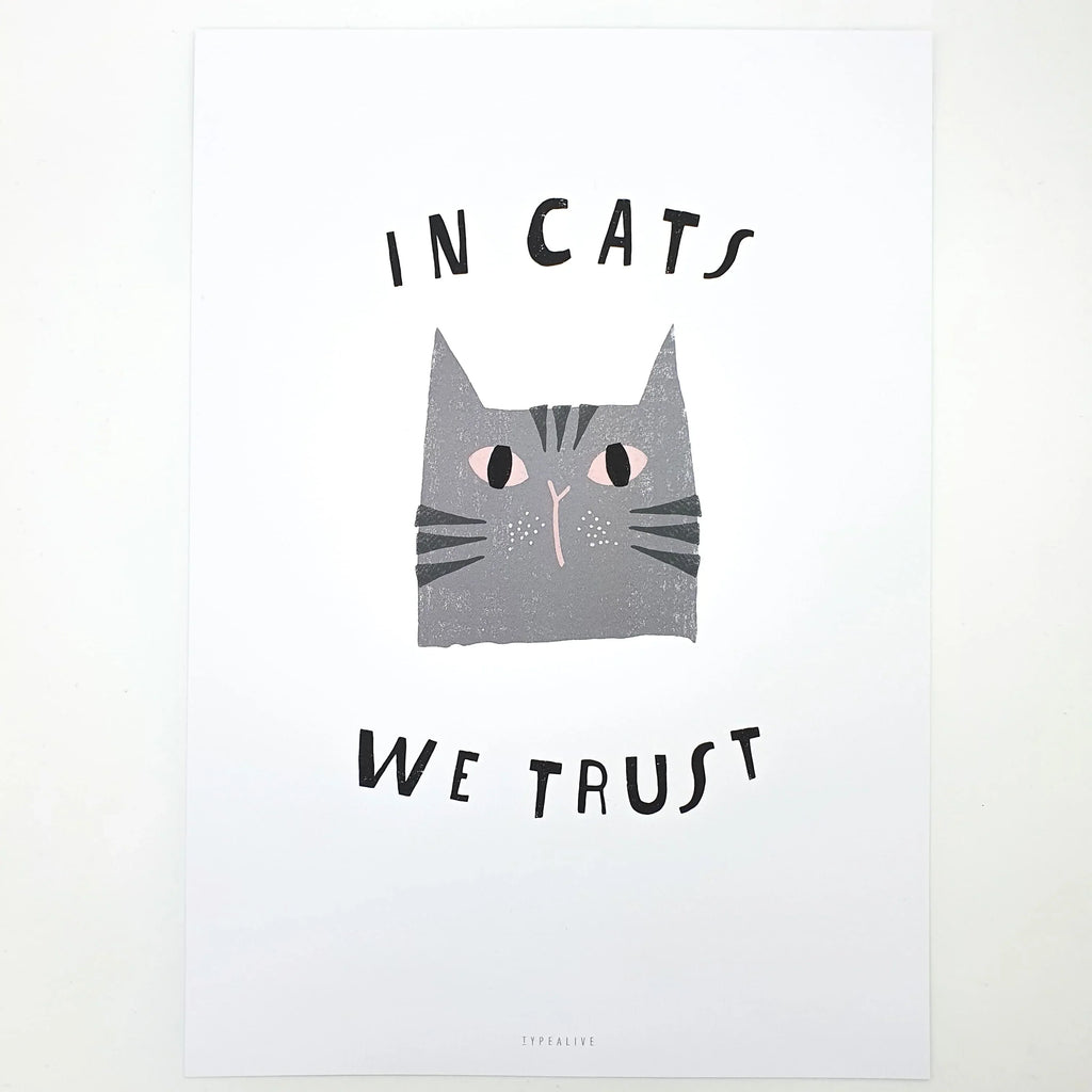 Print "In Cats We Trust", zwei Größen Sir Mittens