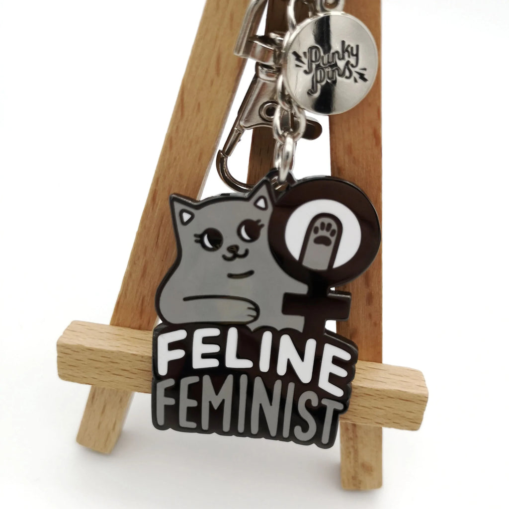 Schlüsselanhänger "Feline Feminist" aus Emaille Sir Mittens