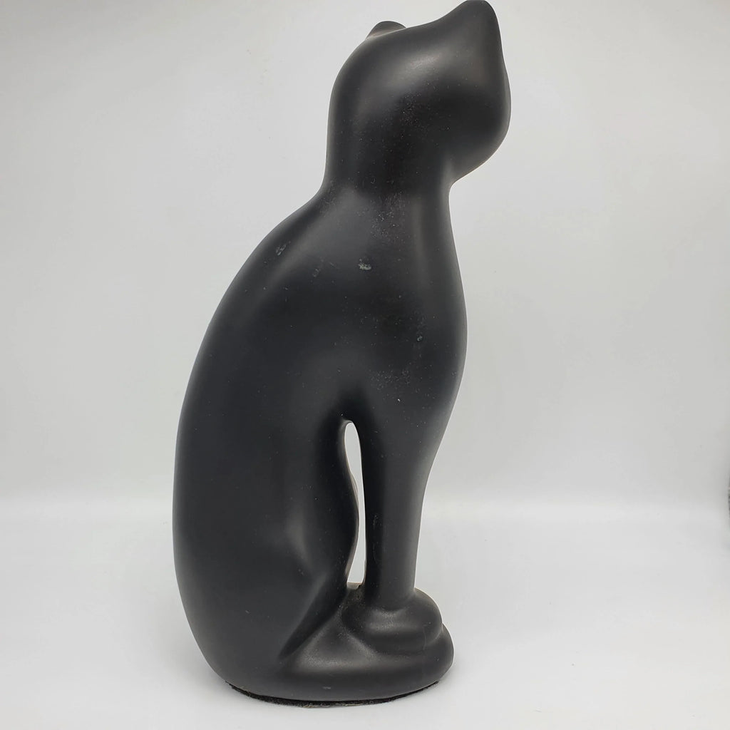 Schwarze Deko-Katze aus Matt-Keramik, 21 cm Sir Mittens