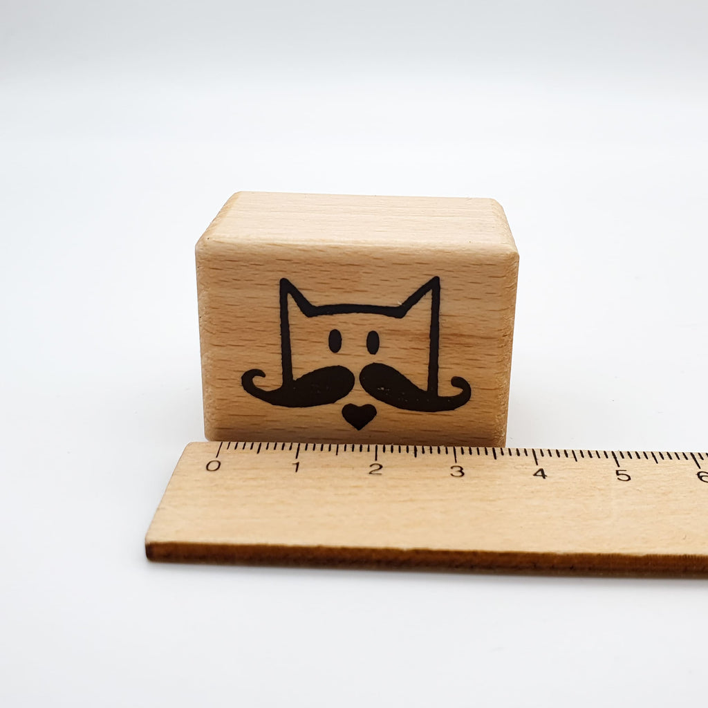 Stempel mit dem Motiv einer Schnurrbart-Katze