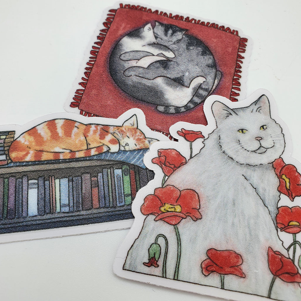 Vinyl-Sticker mit Katzenmotiven, 3 Varianten Sir Mittens