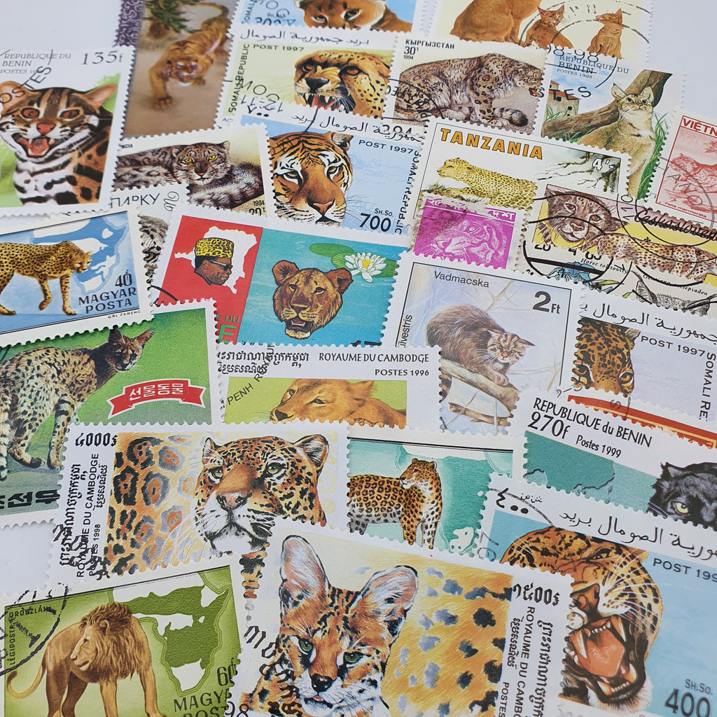 Wildkatzen-Briefmarkensammlung, 10er Sets