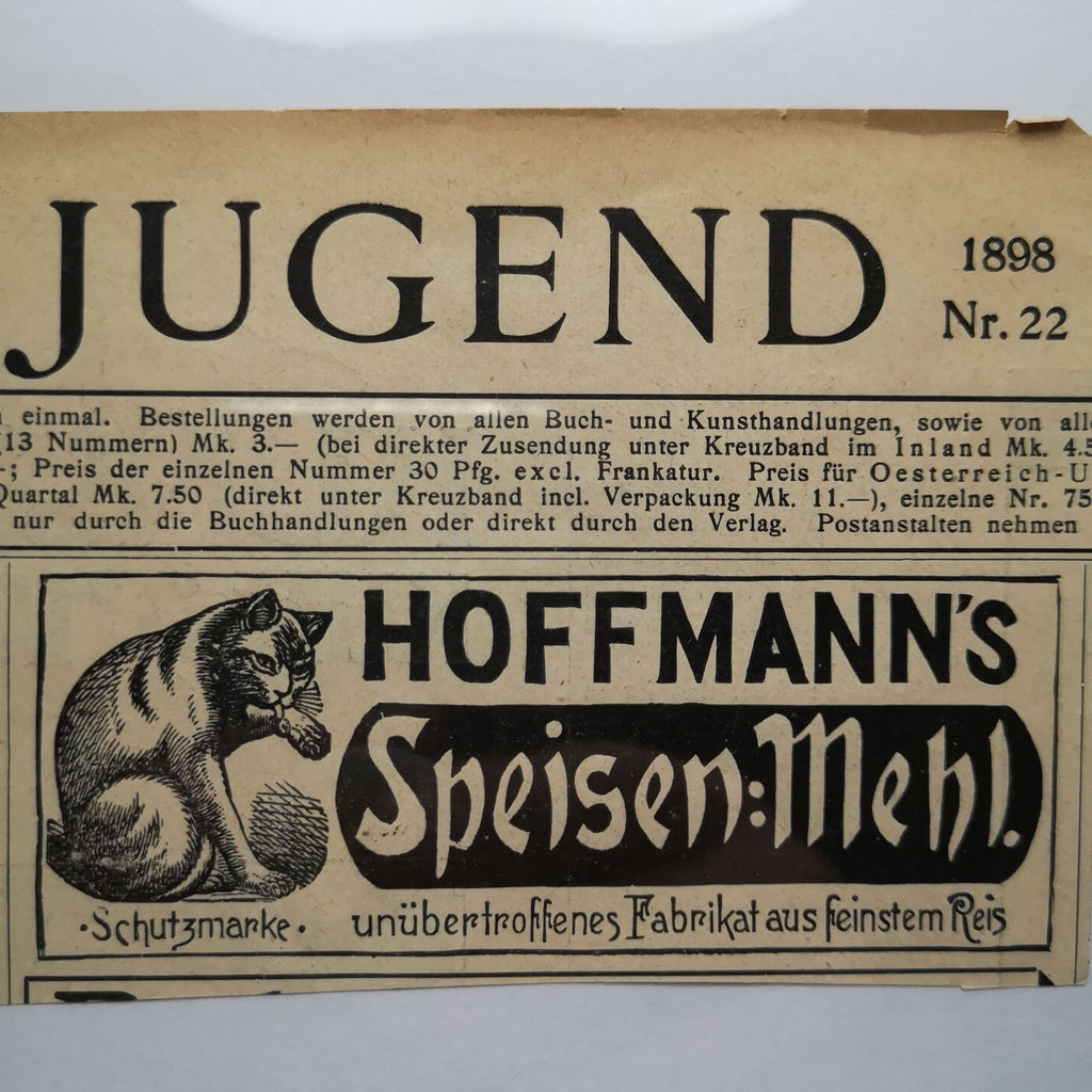 Alte Zeitungsannonce von Hoffmann's Stärke